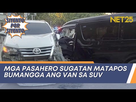 Mga pasahero sugatan matapos bumangga ang van sa SUV Siyento Por Siyento