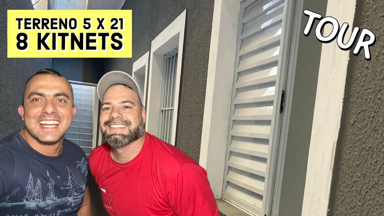 TOUR completo por 8 KITNETS em terreno 5m x 21m