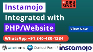 Integrate PHP Website with Instamojo Payment Gateway | Dipu Singh