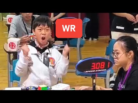 3.08 Rubik's Cube World Record Single Yiheng Wang🇨🇳 | 1-Look F2L | 3.08 3x3 WR | XMUM Cube Open 2025