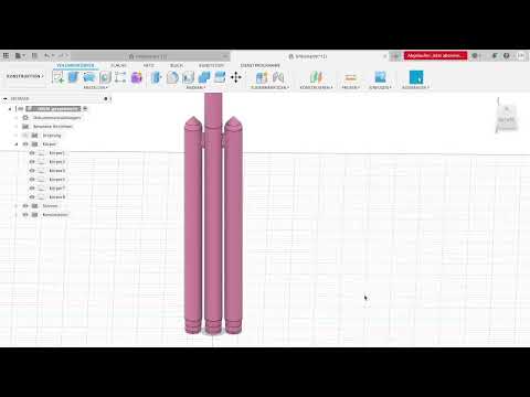 Die Falcon Heavy in Fusion 360 - Teil 3