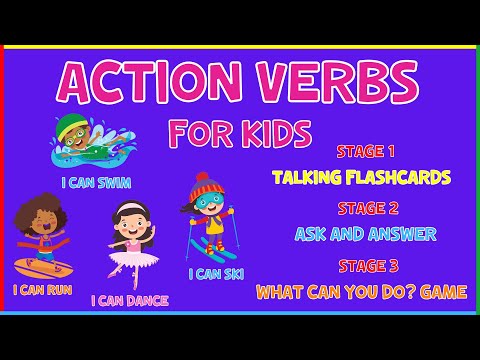 Action Verbs For Kids And Game | 4K