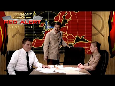 Command & Conquer Red Alert Remastered - All Soviet Cutscenes (Game Movie)