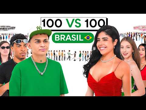 100 MEN VS 100 WOMEN LOOKING FOR LOVE | BRAZIL 🇧🇷