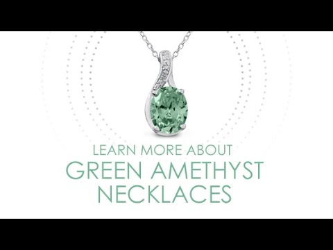 Green Amethyst Necklaces by SuperJeweler - SuperJeweler.com