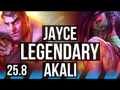 JAYCE vs AKALI (MID) | 9/1/7, Legendary | EUW Grandmaster | 25.8