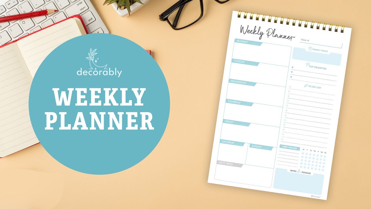 Organize Your Week with Ease with these Weekly Planner Notepad & Weekly Notepad Tear Off!