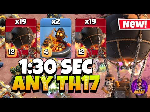 Epic Strategy! TH17 Rocket Loon is the Easiest TH17 Attack Strategy in Clash of Clans 🔥