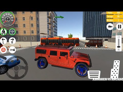Car Driving School 2019 : Real Parking Sim | HUGE JEEP Red Color & Blue Wheels - Android GamePlay HD