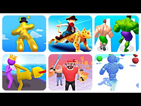 Blob Runner 3D, Animal Transform Race, Muscle Rush, Giant Rush, Hit Master 3D, Rope Man Part 7