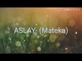 Aslay- Mateka ( lyrics video)