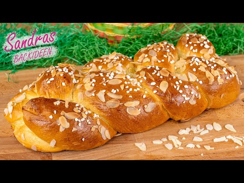 Delicious yeast plait - easy to prepare | Easter braid without raisins | Easter bread recipe
