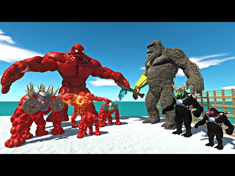 King Kong 2024 Evolution Cage Challenge | Mutant Lava Golem Team vs Skar King Team - ARBS