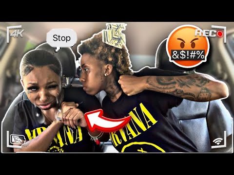 ACTING LIKE IM GOING TO HIT HER TO SEE HOW SHE REACTS ( VERY BAD IDEA)