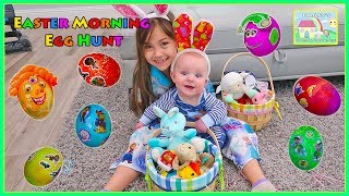 Easter Morning Egg Hunt in our House! Little Baby Quintin 1st Easter