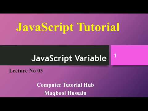 Lecture No 03 Javascript Variable