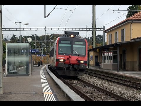 Regio nach Gorgier-St-Aubin und ICN nach Neuchatel in Colombier ,NE