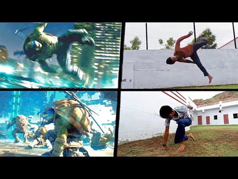 Teenage Mutant Ninja Turtles 2 Stunt In Real Life 😱  || pr flipper