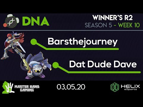 DNA S5:W10 - Barsthejourney (Roy) Vs. Dat Dude Dave (Dedede, Meta Knight) - Winners R2