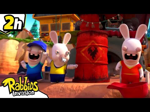 Let the Rabbidbowl Begins! | RABBIDS INVASION | 2H New compilation | Cartoon for Kids