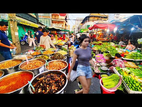 Amazing Evening Walking Tour in Toul Tom Poung Food Market, Phnom Penh, CAMBODIAN Street Food 2025