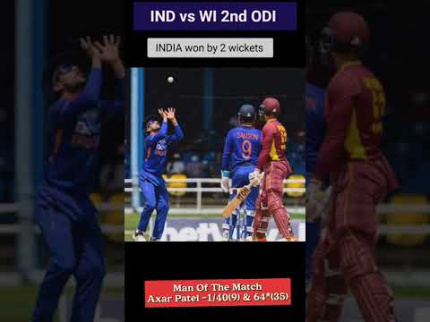India vs West Indies 2nd ODI Highlights 🔥#indvswi #India win #axarpatel #trending #highlights 🇮🇳❤️