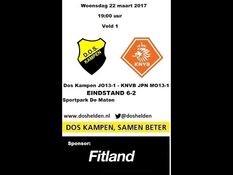 Doshelden Kampen: 22-03-2017 Dos Kampen JO13-1 (D1) - KNVB Jeugdplan Noord (6-2)