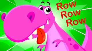 🔴 Row Row Row Your Boat with Dinosaurs! by Little Angel: Nursery Rhymes and Kid's Songs