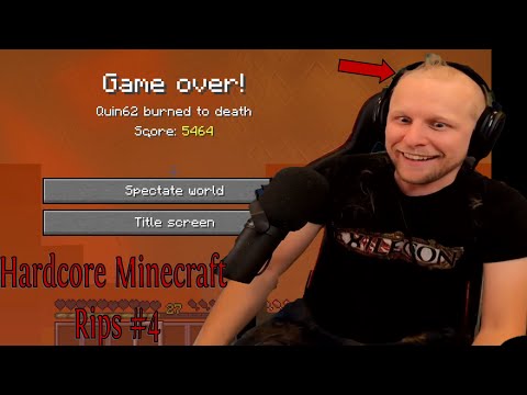 Quin69 Highlights - ALL Minecraft Hardcore RIPS from Day 6-11!  (RIP Hair)