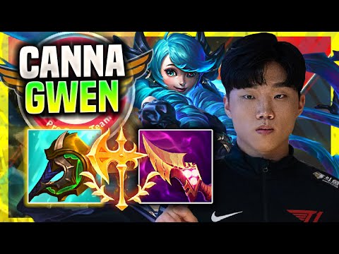 CANNA TRIES NEW CHAMPION GWEN! *BROKEN* - T1 Canna Plays Gwen Top vs Volibear! | Season 11