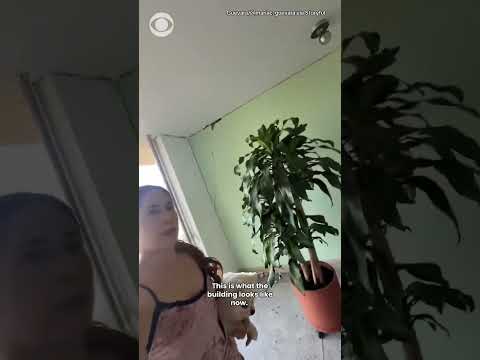 Colombian woman captures earthquake escape on camera #shorts
