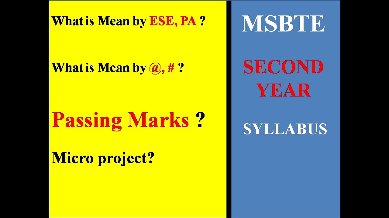 MSBTE Third Semester Mechanical Syllabus