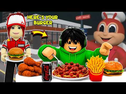 NAG TRABAHO AKO SA JOLLIBEE | Eating in Jollibee | Roblox Tagalog