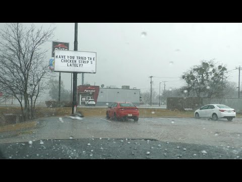 03-14-2022 Ennis, TX - Large Hail - Supercell Thunderstorms on I-45