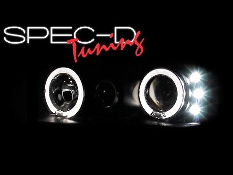 1998-2002 Chevrolet Camaro Gloss Black Halo LED Projector Headlights