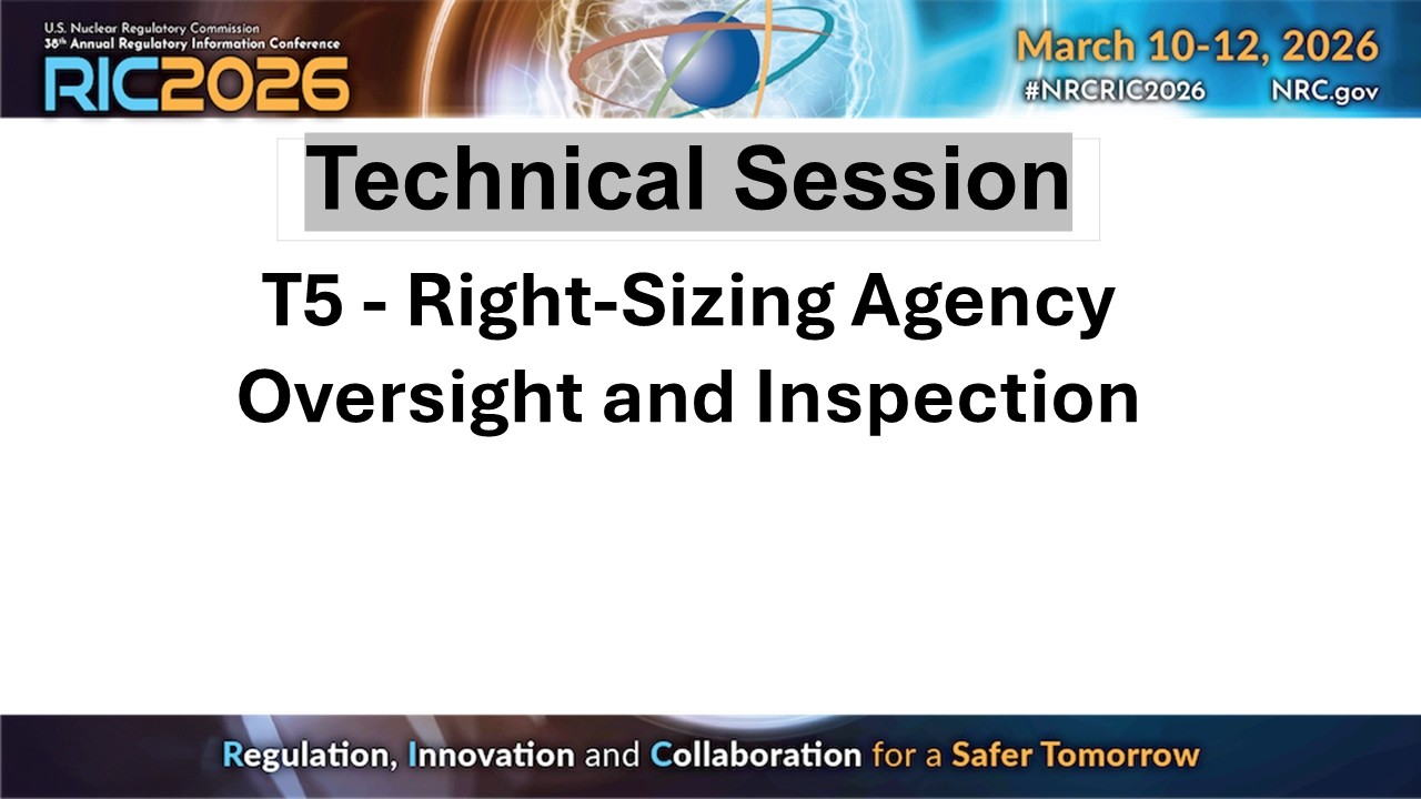 T5- Right-Sizing Agency Oversight and Inspection