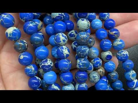 Імператорська яшма 6мм синя