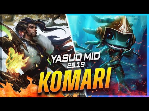 Komari - Yasuo vs Fizz MID Patch 25.19 - Yasuo Gameplay