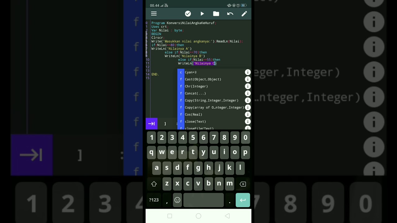 program pascal | algoritma dan pemrograman
