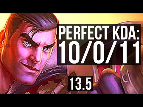 JAYCE vs FIORA (TOP) | 10/0/11, Legendary, 500+ games | KR Master | 13.5