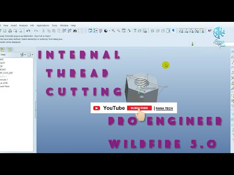 Internal Thread Cutting (Nut) in proe