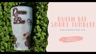 Queen Bee smoke glitter tumbler/Peek a boo tumbler