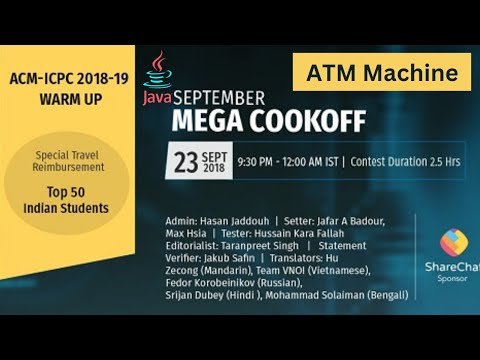 Atm Machine Problem Code Atm2 Code Chef Java Solution Lwc