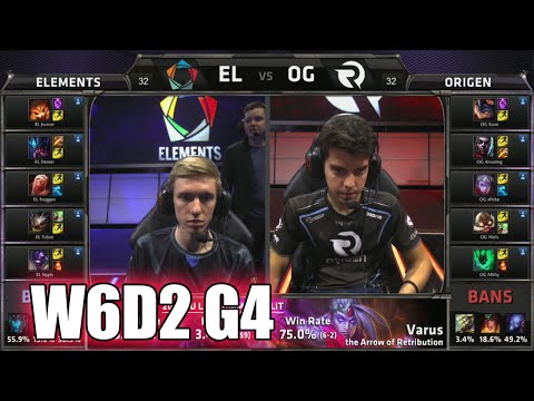 Elements vs Origen | S5 EU LCS Summer 2015 Week 6 Day 2 | EL vs OG W6D2 G4 Round 2