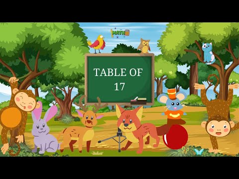 17x1=17 Multiplication, Table of seventeen (17) Tables Song Multiplication Time of tables