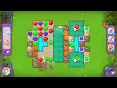 Gardenscapes super hard level 2674 17 moves no boosters