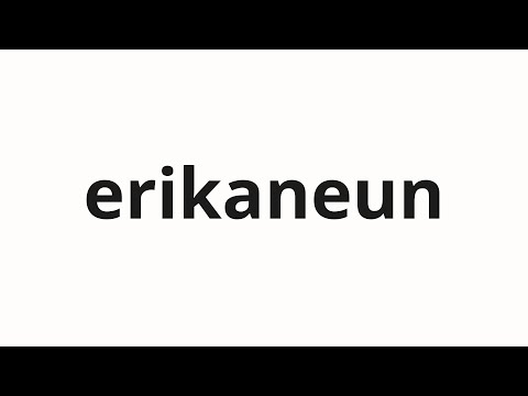 How to pronounce erikaneun | 에리카는 (Erica in Korean)