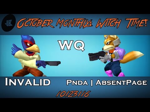 [Melee Singles WQ] Pnda|Absentpage(Fox) vs Invalid(Falco) [DownB_ October Monthly]