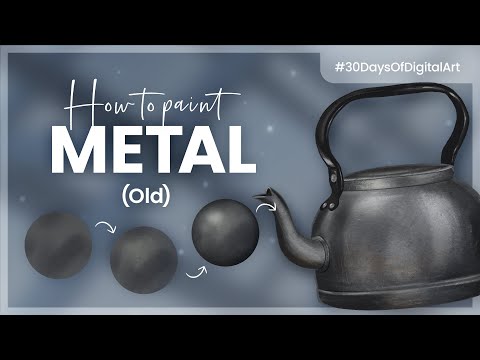 How To Paint Old Metal • 30 Days Of Digital Art Challenge • Tutorial & Course