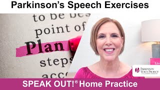 Parkinson’s Speech Exercises: PLANNED GIVING